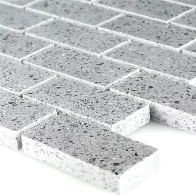 Produktbild von Mosaikfliesen Kunstharz Quarz Grau