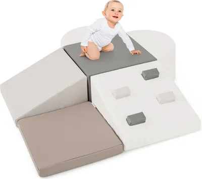 Produktbild von DREAMADE 6-teiliges Set aus Schaumstoffblöcken, Kletterspielzeug für Kleinkinder mit EPE-Schaum, zum Klettern und Krabbeln im Innenbereich, ab 1 Jahr