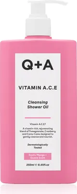 Productafbeelding van Q+A - Doucheolie met vitamines A, C en E, 250 ml