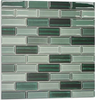 Produktbild von Rechteckiges Mosaik – Selbstklebend – Wandverkleidung – Wandpaneel – Wanddeko – Dekorative Wandpaneele – 3D Wandpaneele – Wandgestaltung selbstklebend – 4 Stück 50 x 50 cm