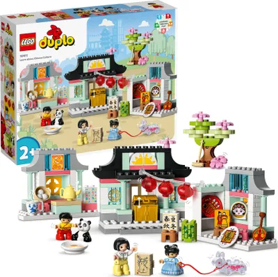 Produktbild von LEGO 10411 DUPLO Town Lerne etwas über die chinesische Kultur, Lernspielzeug für Kleinkinder ab 2 Jahren, mit Figuren, Spielzeug-Panda und Steinen
