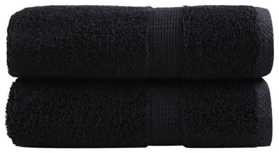 Immagine prodotto di vidaXL Asciugamani Premium SOLUND 2 pezzi neri 30x30 cm 600 g/m²