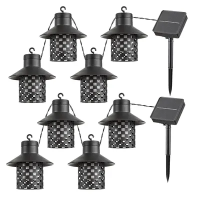 Zdjęcie produktu dla 2 sztuki lamp solarnych Rabalux, 4 lampy do użytku zewnętrznego, klasa szczelności IP44, kolor czarny, marka Ximpu