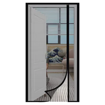 Produktbild von Sekey Fliegengitter Balkontür Magnet Insektenschutz Tür Fiberglas Insektenschutz ohne Bohren Magnet für Seitliches Öffnen Gegen Katzenkrat, 105x215 cm