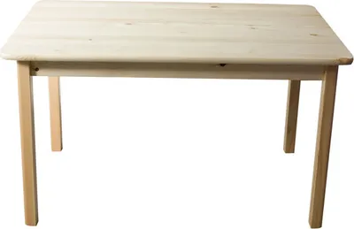 A simple wooden table on a white background.
