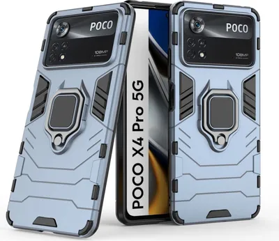 Produktbild von König Design Hülle kompatibel mit Xiaomi Poco X4 Pro 5G Kunststoff Soft Handyhülle - Handy Case Navy Blau