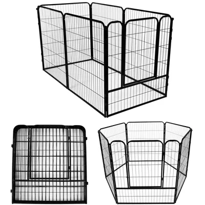 Produktbild von Freigehege für Kleintiere Faltbar 6-teilig 100 cm hoc