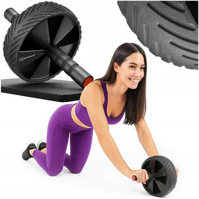 Produktbild von DrFit AB Wheel Roller für Bauchmuskeltraining starkes ABS-Training