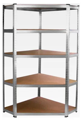 Produktbild von Galwix Eckregal Lagerregal Garagenregal Stahlregal Industrieregal Werkstattregal Steckregal Metallregal 90cm B x 30cm T x 180cm