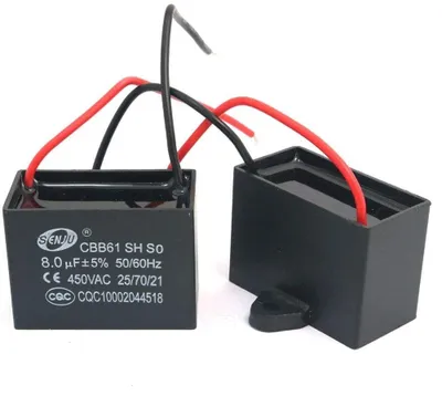 2x CBB61 8uF 450V AC Kondensator für Ventilator