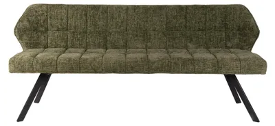 Productafbeelding van FURNLUX Eetkamerbank, rasterpatroon, groen en zwart, 180 cm / Hoofdkleur: groen / Afmetingen: 180 x 81 x 58 cm