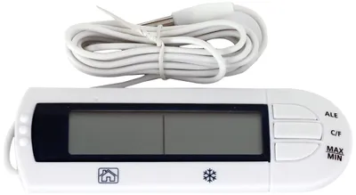 Digitales Gefrierschrank-Thermometer mit Alarm, Weiß