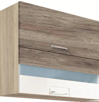 Productafbeelding van Keukenwandkast - ECONO 41G - Wandkast 80 cm met 2 klepdeuren, wit hoogglans