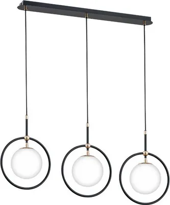 Obrázok produktu pre Minimalistická trojitá závesná lampa čierna AKIRA 3xE14 10W ALF62207 Alfa