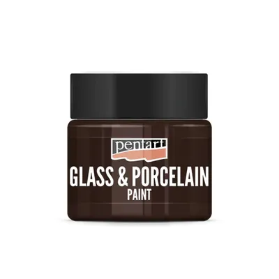 Produktbild von PENTART Glas- und Porzellanfarbe, 30 ml, Braun