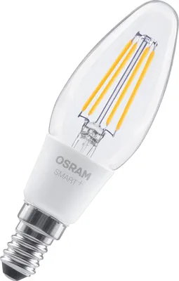 Zdjęcie produktu dla OSRAM SMART+ MATTER Filament Classic shapes Dimmable w kształcie litery B, żarówka LED, szkło, przezroczysta, 4 W, 470 lm, 2700 K, matowa, kompatybilna z inteligentnymi głośnikami, z funkcją ściemniania