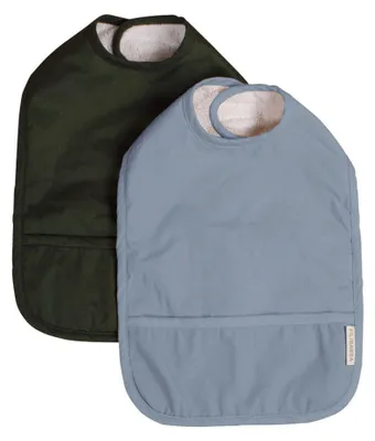 Productafbeelding van Filibabba Waterdichte Billendoekjes, 2 stuks, Poederblauw/Donkergroen - voor baby's vanaf 6 maanden