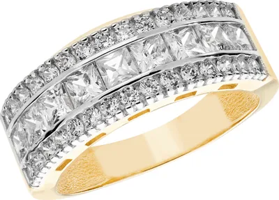 Produktbild von Edler 9 Karat (375) Gold Damen - Ring mit Zirkonia (synth.), 59 (18.8); TRS18680RSR