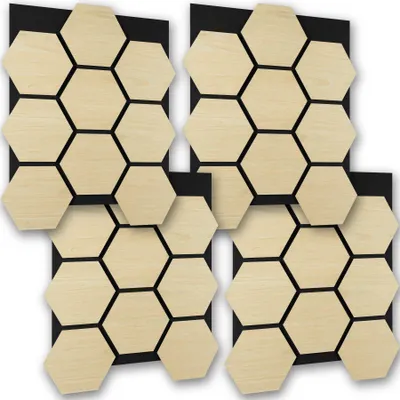 Produktbild von Akustikpaneele Sonic Shield Holzoptik in Eiche hell je 76 x 62 x 1,8 cm, Größe flexibel anpassbar
