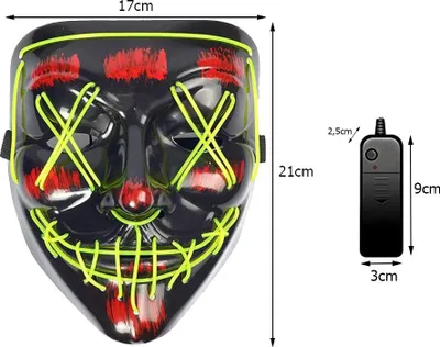 Obrázok produktu pre LED maska svietiaca Halloweenska