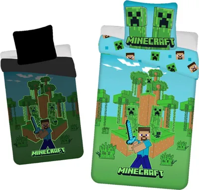Obrázek produktu pro Povlečení Minecraft Jungle Fight svítící efekt 140x200, 70x90 cm