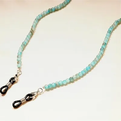 Produktbild von Brillenkette für Damen, Kristall Sonnenbrillenkette, Gesichtsmaske Kette, Edelstein Brillenband, Brillenkordel, Brillenhalter für Lesebrillen und Myopiebrillen
