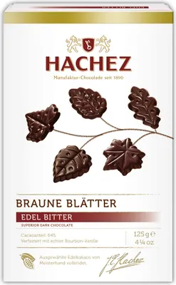 Obrázek produktu pro Hachez Brown Blaetter Noble Bitter