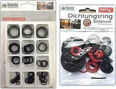Immagine prodotto di Assortimento di 100 guarnizioni per impianti idraulici: guarnizioni in gomma, O-ring, anelli di tenuta in gomma