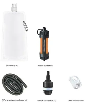 Obrázek produktu pro Přenosný filtr pro nouzové situace, přenosný vodní filtr pro kempování a outdoorové aktivity