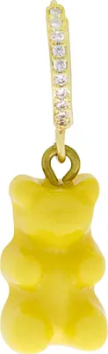 Produktbild von Fashionbox Single-Creole vergoldet Gummibär gelb Zirkonia weiss