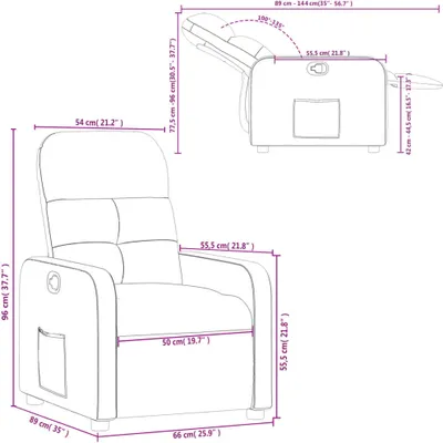 Produktbild von vidaXL Relaxsessel Taupe Stoff