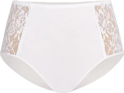 Produktbild von Teyli Hohe Taille Baumwollslip mit floraler Spitze Loren Female 140 weiß XL