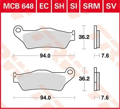 Obrázok produktu pre TRW Plaquettes de frein Trw Sinter Mcb648Srm