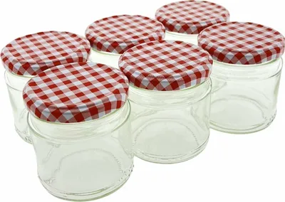 Obrázek produktu pro Zavařovací sklenice s šroubovacím víčkem 210 ml - 7 x 7 cm - 24 kusů