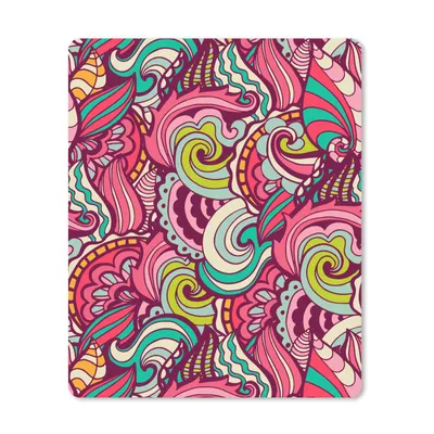 Produktbild von MuchoWow® Mauspad Mousepad Blumen - Blätter - Regenbogen - Design 19x23 cm - Mousepads - Maus Mat - Pad - Mausunterlage - Mauspads - Spielen