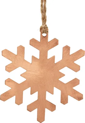 Produktbild von Weihnachtsornament Schneeflocke - Handgefertigtes Kupferornament NEU