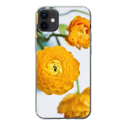 Produktbild von MuchoWow® Handyhülle Schutzhülle Hülle für iPhone 12 mini Blumen - Draußen - Orange Silikon Softcase Handy Hülle - Bild
