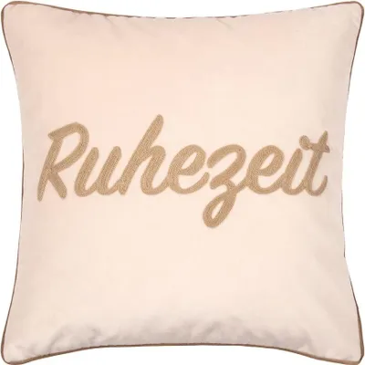 Produktbild von pad Kissenhülle Letters Ruhezeit Taupe Sand (45x45cm)