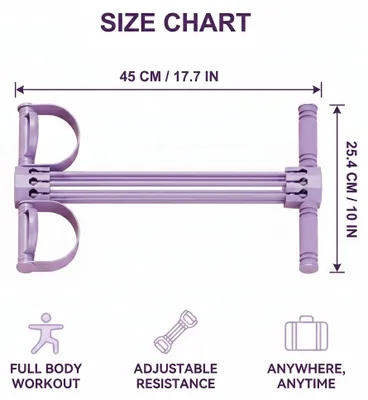 Imagen del producto de Conjunto de bandas elásticas para fitness, con 6 tubos, cable de tensión para pedales, mangos de espuma, ideal para abdominales y entrenamiento de todo el cuerpo