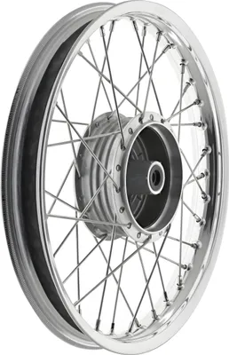 Produktbild von Speichenrad 1,6x16 Zoll - Polierte Alufelge + Chromspeichen