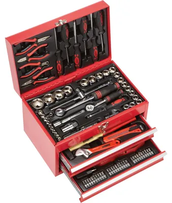 Image de BRÜDER MANNESMANN M29066 BRÜDER MANNESMANN Jeu d'outils, 155 pièces, dans une boîte à outils