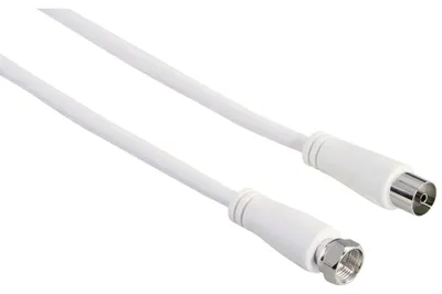Produktbild von Hama SAT Anschlusskabel F Stecker auf Koax Kupplung 90 dB 10 m