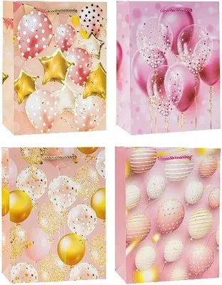 Obrázek produktu pro Dekorativní dárková taška, mix balónků, 31 x 42 x 10 cm