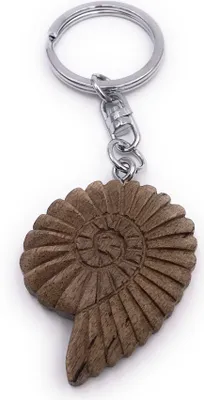 Produktbild von Onwomania Schlüsselanhänger aus Holz Muschel Strand Meer Schneckenhaus antik Anhänger Charm