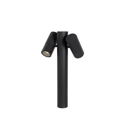 Zdjęcie produktu dla Stojąca lampa ogrodowa czarna 50 cm 2-światłowa regulowana - Duo