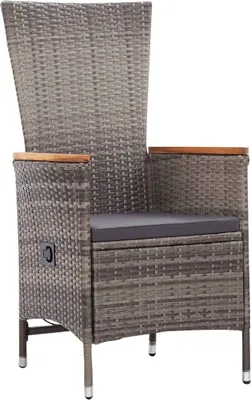 Obrázok produktu pre vidaXL Záhradné stoličky 2 ks s vankúšmi Poly Ratan Grey