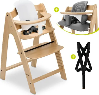Produktbild von Hauck Hochstuhl Arketa Oak - im Sparset inkl. Baby