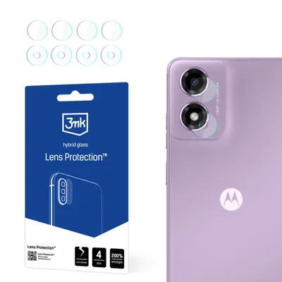 Produktbild von 3mk Hybridglas Lens Protection für Motorola Moto E14 Kamera Objektiv Kameralinse 0,16mm 6H (4 Stück)