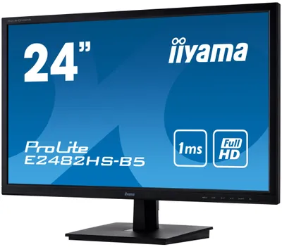 Produktbild von iiyama ProLite E2482HS-B5, 61 cm (24"), 1920 x 1080 Pixel, Full HD, LED, 1 ms, Schwarz
