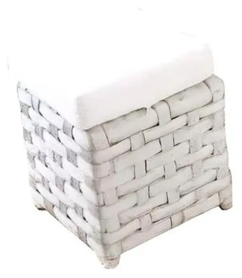 Produktbild von Sofagarnitur Gartenmöbel Esstisch Hocker Sessel Rattan Weiß Sitzgruppe 6tlg.